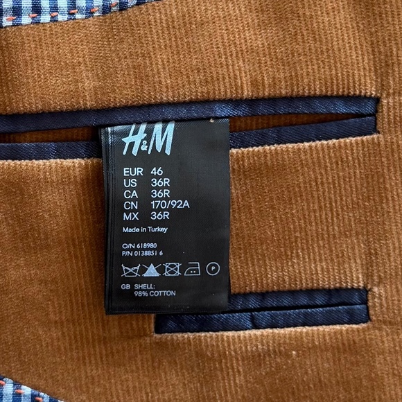 H&M | 36R | Corduroy Sport Coat - Picture 9 of 10